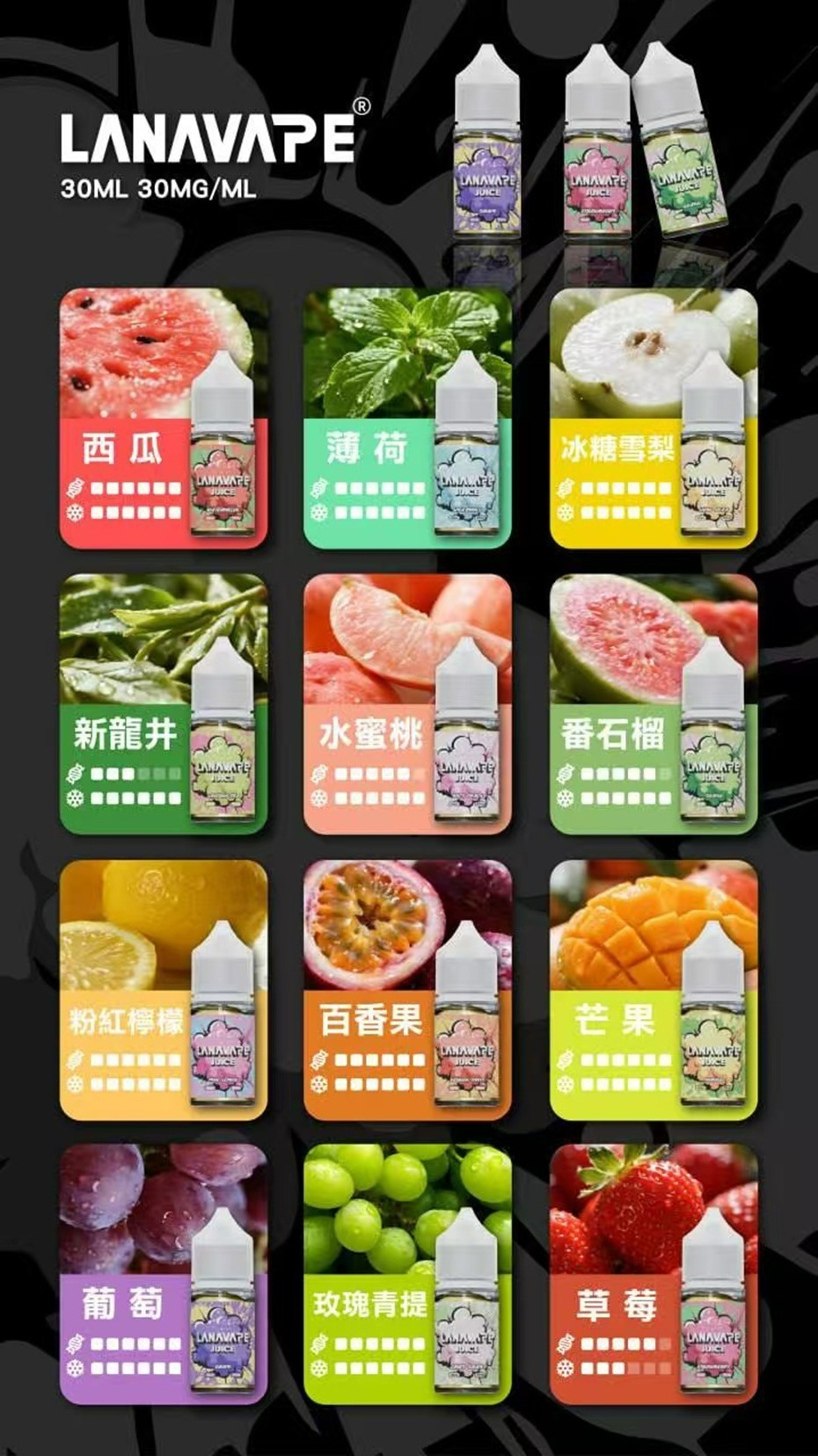 LANA JUICE  煙油  濃度：30mg 容量：30ml （馬來西亞版）